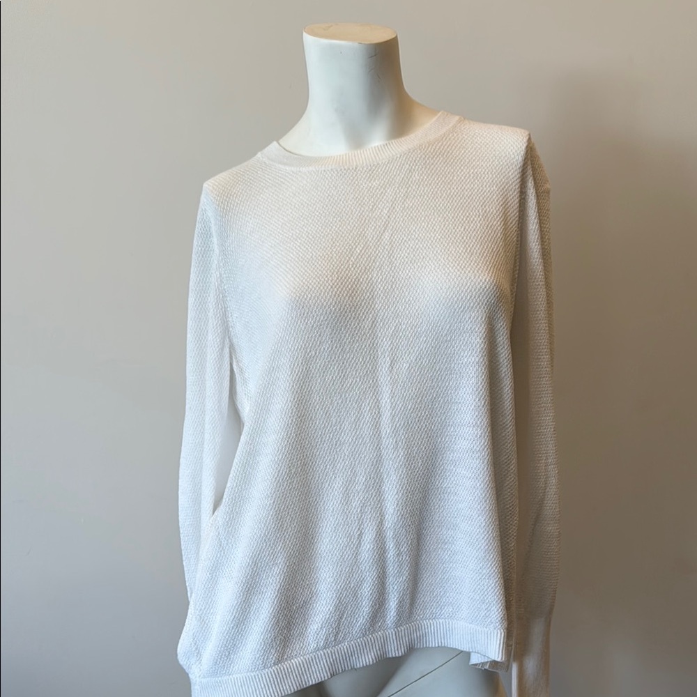 White Knit Sweater— Open Back